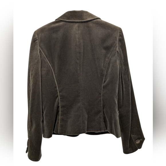 Classiques Entier Olive Green Crushed Velvet Jacket Medium - Picture 4 of 15